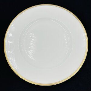 William Edwards England Burnished Gold Ivory/Gold Rimmed 10 3/4" Dinner Plate